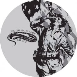 U.S. Army The Horn Calls 31 in. Chrome Padded Swivel Bar Stool by Trademark -JASMODER Sales Store black white trademark bar stools army1000 horn 4f 1000