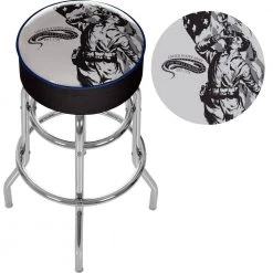 U.S. Army The Horn Calls 31 in. Chrome Padded Swivel Bar Stool by Trademark -JASMODER Sales Store black white trademark bar stools army1000 horn c3 1000