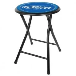 Bud Light 18 in. Black Cushioned Folding Bar Stool by Trademark