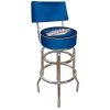 Fabulous Las Vegas 30 in. Chrome Swivel Cushioned Bar Stool by Trademark 2 Fabulous Las Vegas 30 in. Chrome Swivel Cushioned Bar Stool by Trademark -JASMODER Sales Store blue chrome trademark bar stools lv1100 64 1000