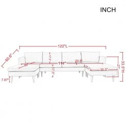 122 in. W 5 Seat Square Arm Polyester U Shaped Sofa in Blue by JASMODER 16 122 in. W 5 Seat Square Arm Polyester U Shaped Sofa in Blue by JASMODER -JASMODER Sales Store blue jasmoder sofas couches w223s01388 76 1000