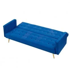 71 in Square Arm Linen Variable Multifunctional Folding Sofa Bed, Blue, Straight, Blue by JASMODER -JASMODER Sales Store blue jasmoder sofas couches w90434424 44 1000