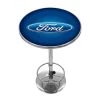 Oval Chrome Pub/Bar Table by Trademark 2 Oval Chrome Pub/Bar Table by Trademark -JASMODER Sales Store blue oval ford emblem trademark bar tables fd2000 64 1000