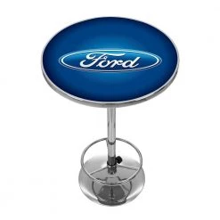 Oval Chrome Pub/Bar Table by Trademark