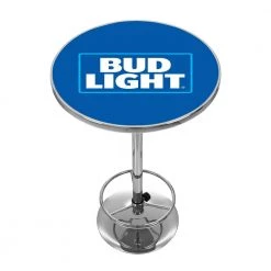 Bud Light Chrome Pub/Bar Table by Trademark