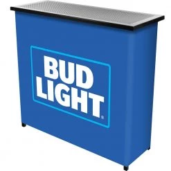 Bud Light 2-Shelf Blue Bar with Case by Trademark