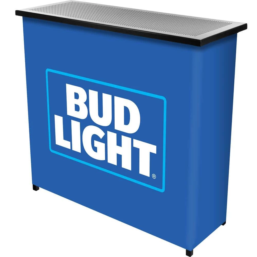 Bud Light 2-Shelf Blue Bar with Case by Trademark 3 Bud Light 2-Shelf Blue Bar with Case by Trademark