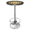NHL Vintage Boston Bruins Chrome Pub/Bar Table by Trademark -JASMODER Sales Store boston bruins logo black trademark bar tables nhl2000 bbv 64 1000