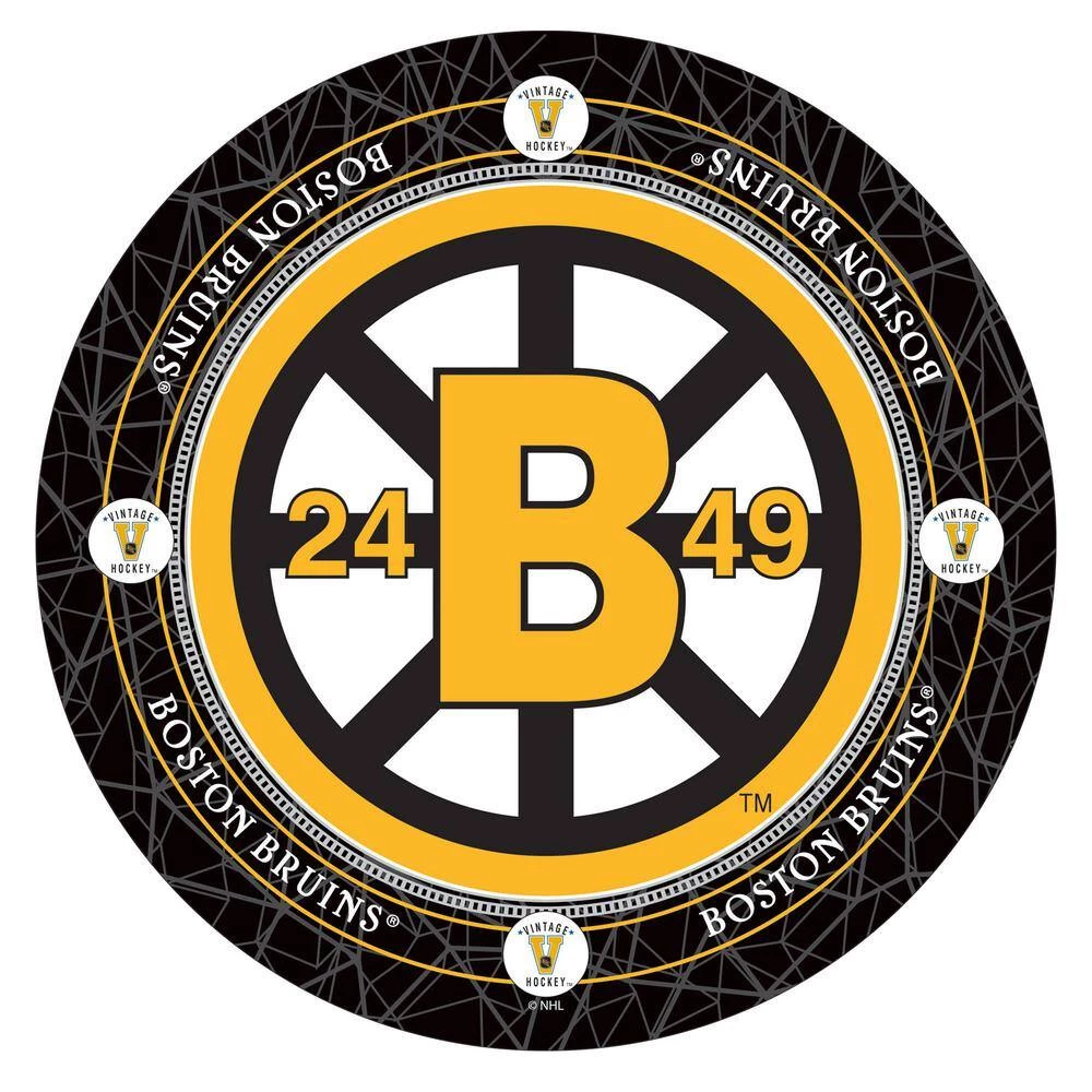 NHL Vintage Boston Bruins Chrome Pub/Bar Table by Trademark 5 NHL Vintage Boston Bruins Chrome Pub/Bar Table by Trademark - Image 3