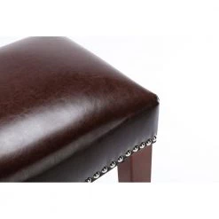 Brown Faux Leather Side Chair Set of 2 by JASMODER -JASMODER Sales Store brown jasmoder dining chairs w57027894 44 1000