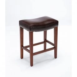 Brown Faux Leather Side Chair Set of 2 by JASMODER -JASMODER Sales Store brown jasmoder dining chairs w57027894 76 1000