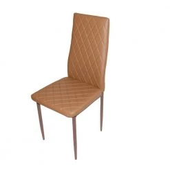 Brown Faux Leather Parsons Chair Set of 4 by JASMODER 15 Brown Faux Leather Parsons Chair Set of 4 by JASMODER -JASMODER Sales Store brown jasmoder dining chairs w85435307 1f 1000