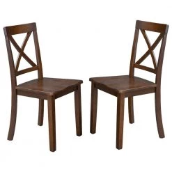 5 Pieces Dining Table and Chairs Set for 4-Persons, Kitchen Room Solid Wood Table with 4-Chairs by JASMODER -JASMODER Sales Store brown jasmoder dining room sets sg000341aaa 4f 1000