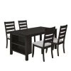 5-Piece Rectangle Brown Wood Top Dining Room Set, for Home or Commercial Use (Seats 4) by JASMODER -JASMODER Sales Store brown jasmoder dining room sets sh000217aap 64 1000