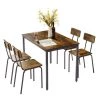 5-Piece Rectangle Brown Wood Top Dining Room Set, for Home or Commercial Use (Seats 4) by JASMODER -JASMODER Sales Store brown jasmoder dining room sets w116242790 64 1000