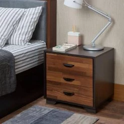 3-Drawer Brown Nightstand (19 in x 20 in x 16 in) by JASMODER 9 3-Drawer Brown Nightstand (19 in x 20 in x 16 in) by JASMODER -JASMODER Sales Store brown jasmoder nightstands 97340 hd fa 1000