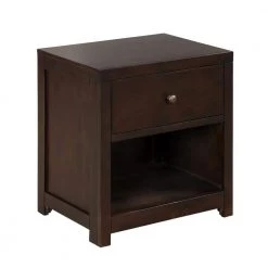 1-Drawer Brown Nightstand (25 in x 22 in x 17 in) by JASMODER -JASMODER Sales Store brown jasmoder nightstands wf194143aad 31 1000