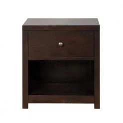 1-Drawer Brown Nightstand (25 in x 22 in x 17 in) by JASMODER