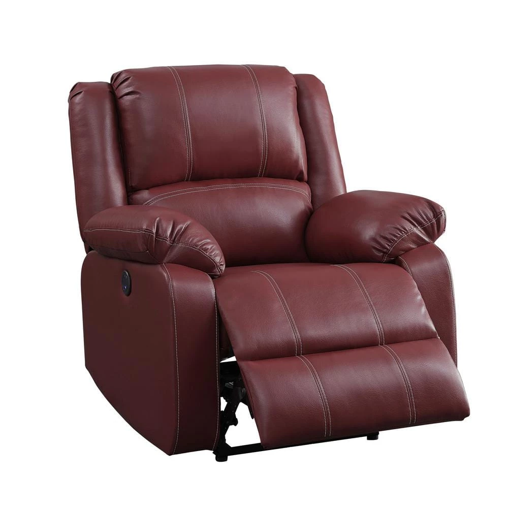 Brown Power Sofa Recliner in Faux Leather for Home, Office, or Living Room with USB charger by JASMODER 4 Brown Power Sofa Recliner in Faux Leather for Home, Office, or Living Room with USB charger by JASMODER - Image 2