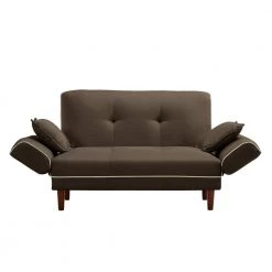 56.5 in. W Square Arm Polyester Relaxing Lounge Sleeper with 2 Toss Pillows Straight Sofa in Brown by JASMODER -JASMODER Sales Store brown jasmoder sofas couches w22318331 4f 1000