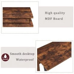 39 in. W Home Office Computer Desk, Study Table Writing Desk for Home Office, Classroom, Bedroom by JASMODER -JASMODER Sales Store brown tiger jasmoder computer desks wf197939aat fa 1000