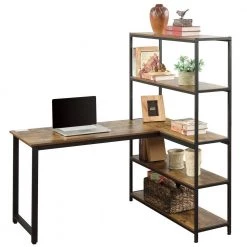 90.5 in. Brown/Yellow Computer Desk with Shelving by JASMODER 15 90.5 in. Brown/Yellow Computer Desk with Shelving by JASMODER -JASMODER Sales Store brown yellow jasmoder computer desks yl000002aat 1f 1000