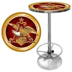 Budweiser A and Eagle Chrome Pub/Bar Table by Trademark