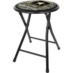 U.S. Army Digital Camo 18 in. Black Cushioned Folding Bar Stool by Trademark