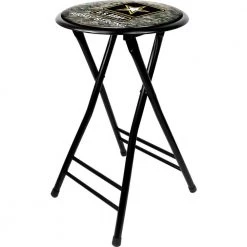 U.S. Army Digital Camo 24 in. Black Cushioned Folding Bar Stool by Trademark