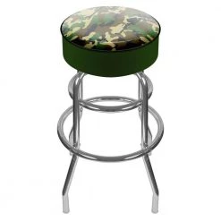 Hunting Camo 31 in. Chrome Swivel Cushioned Bar Stool by Trademark