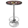 NHL Vintage Chicago Blackhawks Chrome Pub/Bar Table by Trademark -JASMODER Sales Store chicago blackhawks black trademark bar tables nhl2000 cbhv 64 1000