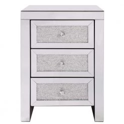 3-Drawer Clear Nightstand (26 in x 17 in x 13 in) by JASMODER
