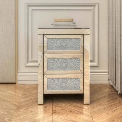 3-Drawer Clear Nightstand (26 in x 17 in x 13 in) by JASMODER -JASMODER Sales Store clear jasmoder nightstands w104336323 fa 1000
