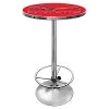 Corvette C6 Chrome Pub/Bar Table by Trademark -JASMODER Sales Store corvette c6 red trademark bar tables gm2000r c6 cor 64 1000