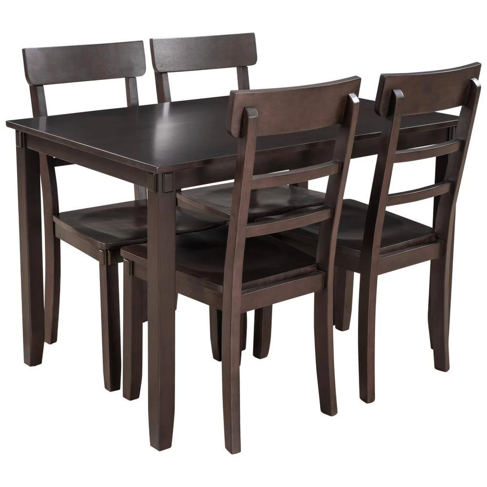 5-Piece Kitchen Dining Table Set Wood Table and Chairs Set for Dining Room by JASMODER 10 5-Piece Kitchen Dining Table Set Wood Table and Chairs Set for Dining Room by JASMODER - Image 8