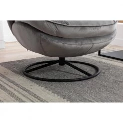 Gray Velvet Swivel and Tufted Barrel Chair with Ottoman Set by JASMODER 13 Gray Velvet Swivel and Tufted Barrel Chair with Ottoman Set by JASMODER -JASMODER Sales Store gray jasmoder accent chairs w67628187 c3 1000