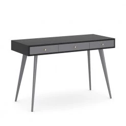 19.70 in. W Gray Computer Desk with Drawers by JASMODER