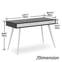 19.70 in. W Gray Computer Desk with Drawers by JASMODER -JASMODER Sales Store gray jasmoder computer desks w87634789 c3 1000