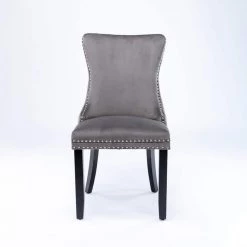 Gray Velvet Parsons Chair Set of 2 by JASMODER -JASMODER Sales Store gray jasmoder dining chairs w114342270 44 1000