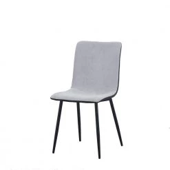 Gray Fabric Parsons Chair Set of 4 by JASMODER