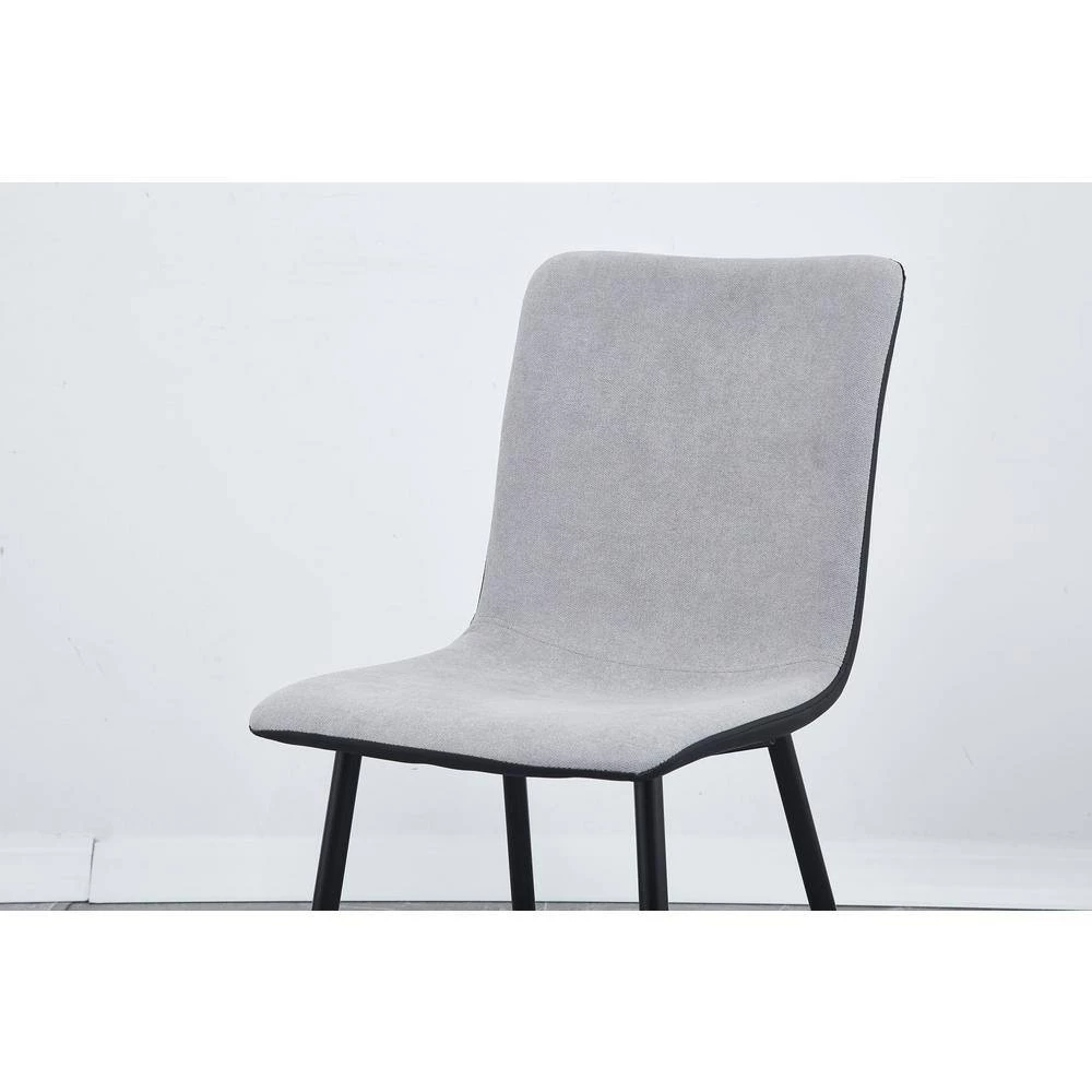 Gray Fabric Parsons Chair Set of 4 by JASMODER 5 Gray Fabric Parsons Chair Set of 4 by JASMODER - Image 3