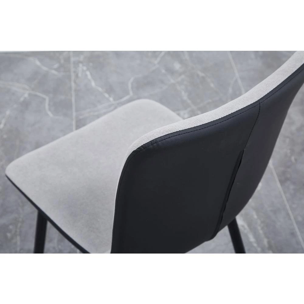 Gray Fabric Parsons Chair Set of 4 by JASMODER 4 Gray Fabric Parsons Chair Set of 4 by JASMODER - Image 2