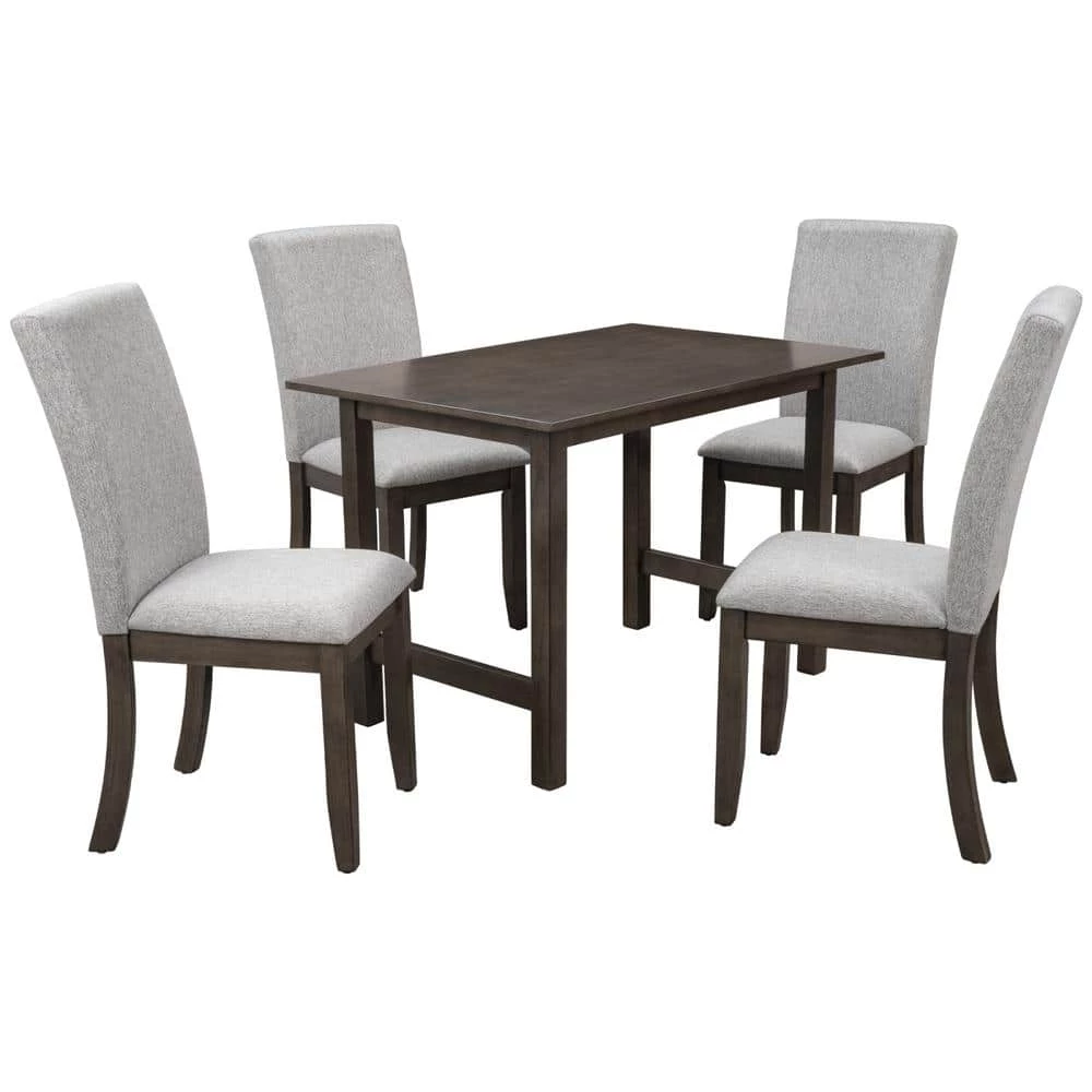 Farmhouse 5-Piece Wood Dining Table Set for 4 by JASMODER 8 Farmhouse 5-Piece Wood Dining Table Set for 4 by JASMODER - Image 6