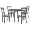 8-Piece Dining Table Set Industrial Wooden Kitchen Table and 4-Chairs for Dining Room by JASMODER 2 8-Piece Dining Table Set Industrial Wooden Kitchen Table and 4-Chairs for Dining Room by JASMODER -JASMODER Sales Store gray jasmoder dining room sets st000036aae 64 1000