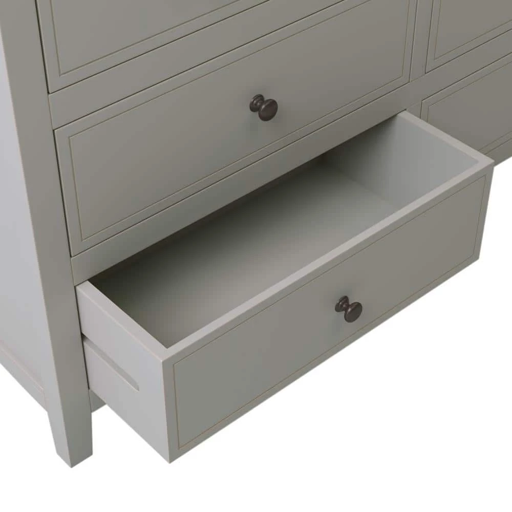 7-Drawer Gray Wood Dresser (30.1 in. x 48.4 in. x 15.4 in.) by JASMODER 3 7-Drawer Gray Wood Dresser (30.1 in. x 48.4 in. x 15.4 in.) by JASMODER