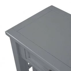 16.93 in. Gray Rectangle Particle Board End Table by JASMODER -JASMODER Sales Store gray jasmoder end side tables wf212304aae 44 1000