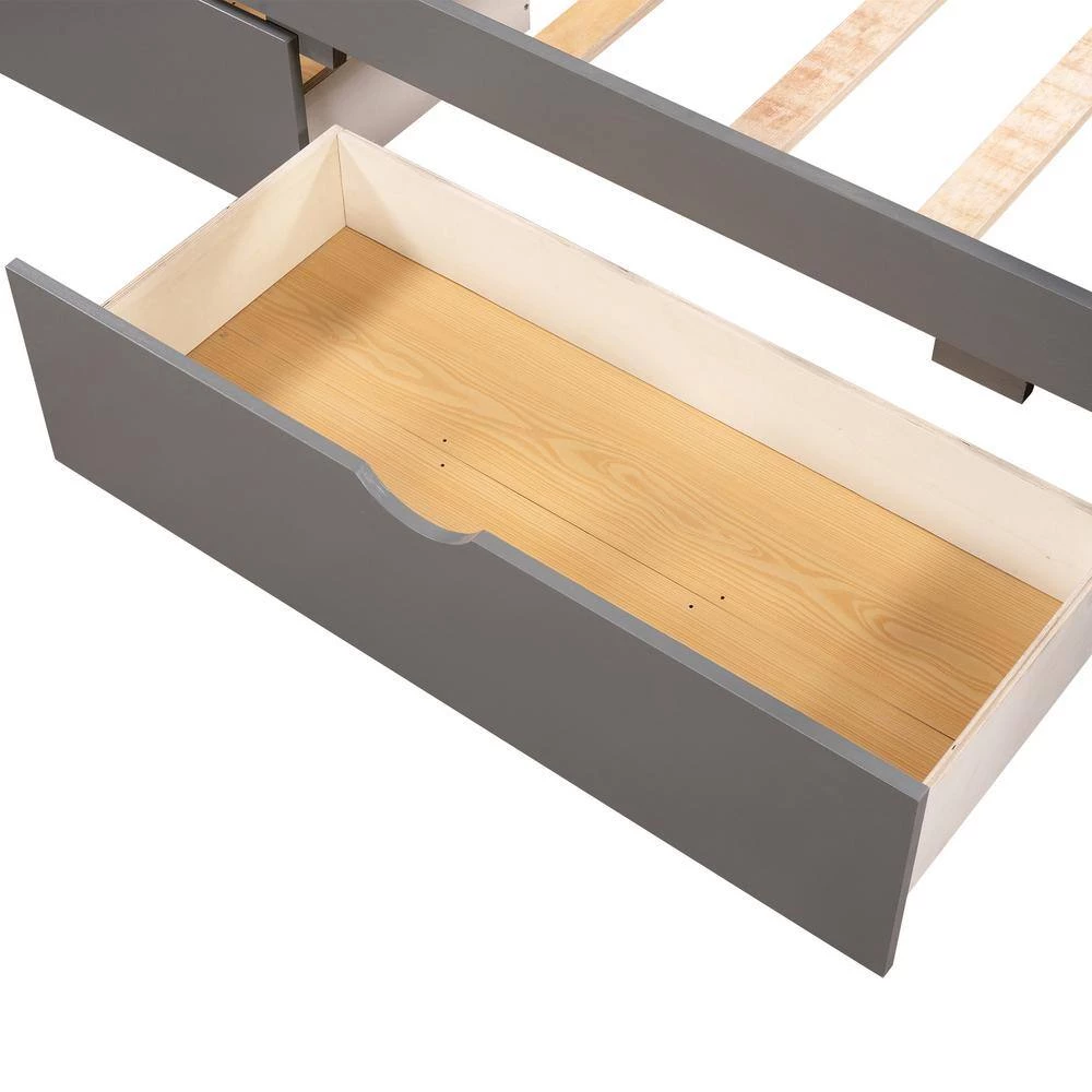 Gray Twin Size Panel Bed by JASMODER 6 Gray Twin Size Panel Bed by JASMODER - Image 4