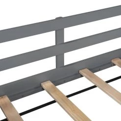 Twin size Loft Bed Wood Bed with Two Storage Boxes - Gray by JASMODER -JASMODER Sales Store gray jasmoder platform beds lp000075aae 44 1000