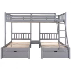 79.5 in. W Gray Full Frame Platform Bed by JASMODER -JASMODER Sales Store gray jasmoder platform beds lp000143aae 31 1000