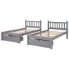 79.5 in. W Gray Full Frame Platform Bed by JASMODER